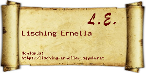 Lisching Ernella névjegykártya